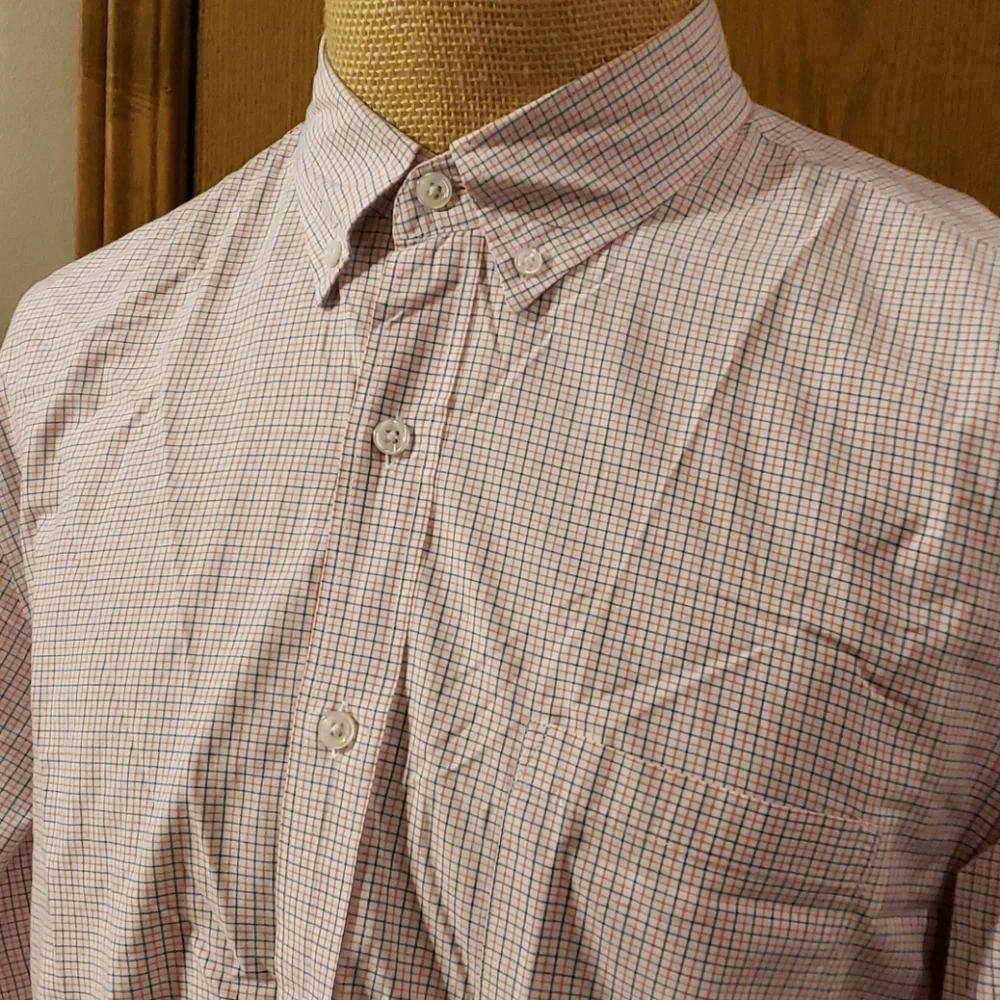 J. Crew red white blue checkered button down